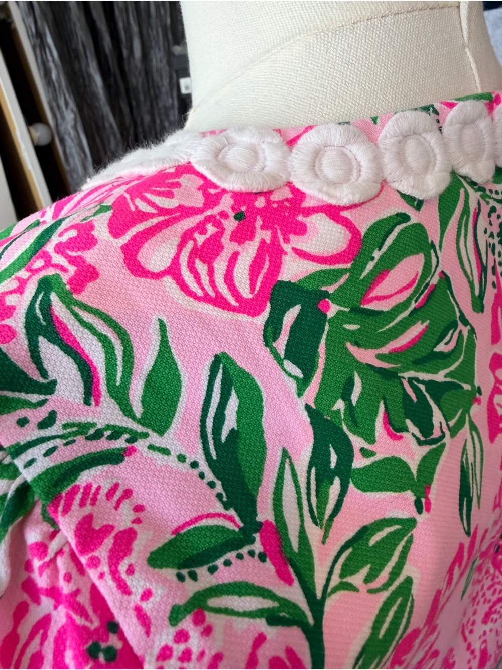 L Lilly Pulitzer Mila Short Sleeve Shift Dress Size 8 in CONCH SHELL PINK - Picture 5 of 10